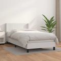 vidaXL Boxspring posteľ s matracom biela 90x190 cm umelá koža
