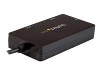 Video adaptér - USB-C s pínmi (samec) do HD-15 (VGA), DVI-I, HDMI so zdierkami (samica) - 15 cm - čierna - aktívny konvertor, podpora 4K30Hz (3840 x 2160) (HDMI), podpora 1920 x 1200 (WUXGA) 60Hz (DVI a VGA)