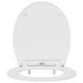 vidaXL WC sedadlo Biela 45,5 x 37,5 x 3,8 cm Duroplast