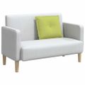 vidaXL Poduška na chrbát Svetlo zelená 60 x 19 x 50 cm látka