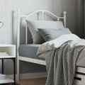 vidaXL Kovové náhradné čelo postele biele 75 cm