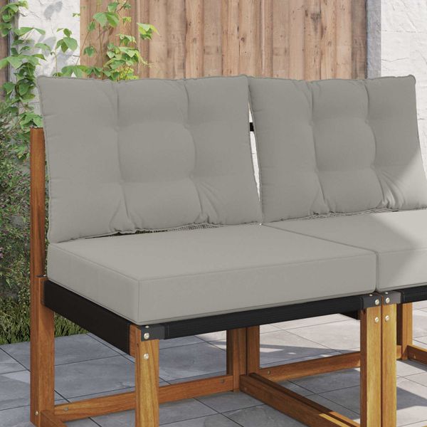 vidaXL Vankúš na vonkajšiu pohovku 2 pcs Biely Polyester