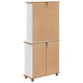 vidaXL Klietka ASKIM Biela 91 x 40 x 200,5 cm Masívne borovicové drevo