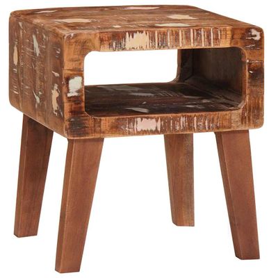 vidaXL Koncový stôl Hnedá 40 x 32 x 46 cm Masívne obnovené drevo