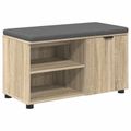 vidaXL Predsieňová lavica s vankúšom Sonoma dub 80 x 38 x 46 cm