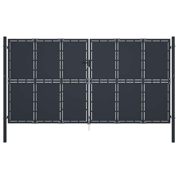 vidaXL Záhradná brána z ocele 400x200 cm antracitová