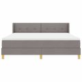 vidaXL Posteľ s pružinovým rámom Sivohnedá 200 x 180 cm látka