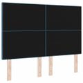 vidaXL LED hlavová doska s LED pásikmi Modrá 144 cm Zamat