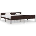 vidaXL Posteľný rám borovicový masív tmavohnedý 200x200 cm