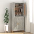 vidaXL Komoda betónovo sivá 69,5x34x90 cm spracované drevo