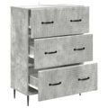 vidaXL Zásuvkový kabinet Betónovo sivá 66 x 34,5 x 89,5 cm