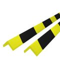 vidaXL Chrániče hrán 2 ks žlto-čierne 4,5x4,5x104 cm PU