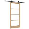 vidaXL Posuvné dvere ORKDAL 93 x 202 cm Prírodná a čierna
