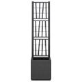 vidaXL Záhradný kvetináč s trellis Tmavosivá 36 x 36 x 140 cm PP