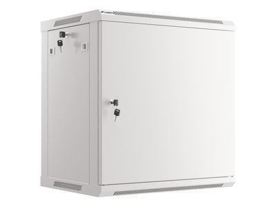 Lanberg racková skriňa 19'' nástenná 12u/600x450 pro vlastnú montáž s kovovými dverami šedá