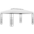 vidaXL Altánok s LED reťazou 4x3x2,7 m, biely