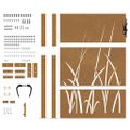 vidaXL Záhradná brána 100x150 cm, oceľ Corten, dizajn s trávou