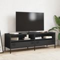 vidaXL TV skrinka čierna 135x39x43,5 cm oceľ valcovaná za studena