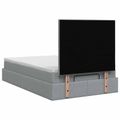 vidaXL Ottoman posteľ s matracom a LED Svetlosivá 120 x 200 cm Látka