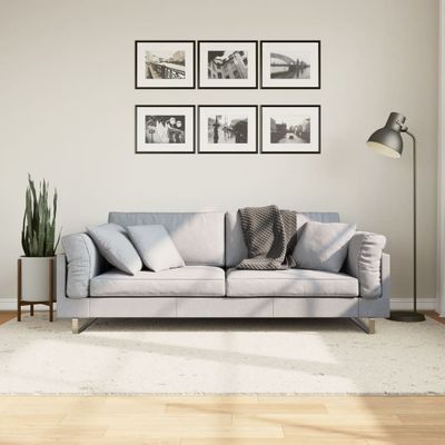 vidaXL Shaggy koberec PAMPLONA, vysoký vlas, moderný krémový 160x230cm