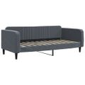 vidaXL Denná posteľ tmavosivá 90x200 cm zamat