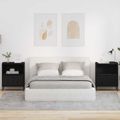 vidaXL Nočný stolík 2 ks Čierna 49 x 36 x 61 cm Kompozitné drevo