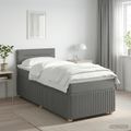 vidaXL Posteľ boxspring s matracom Tmavosivá 80 x 200 cm Látka