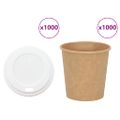 vidaXL papierové šálky na kávu s viečkom 1000 ks 4oz 100ml