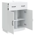 vidaXL Servírovacia skriňa Biela 66 x 34,5 x 87 cm Kompozitné drevo