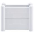 vidaXL Vyvýšený záhradný záhon PP biely 43x43x35 cm