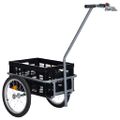 vidaXL Príves na bicykel s 50 l skladacou prepravkou, čierny 60 kg