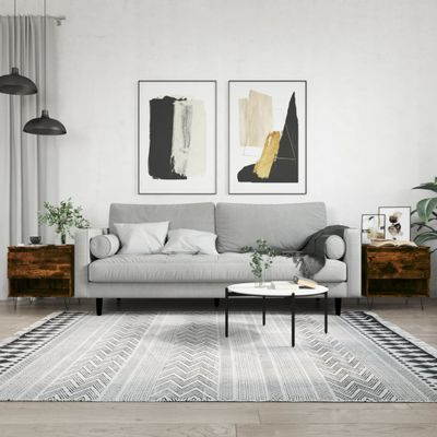 vidaXL Konferenčné stolíky 2 ks dymový dub 50x46x50cm kompozitné drevo