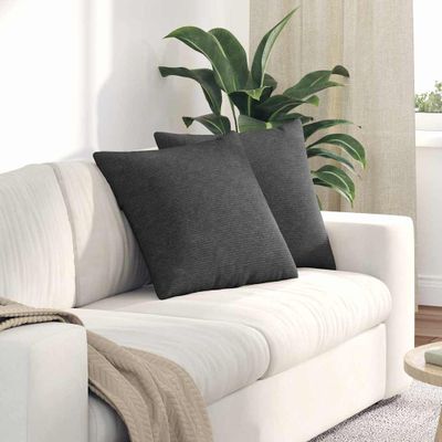 vidaXL Vankúše na pohovku 2 pcs Tmavo šedá 50 x 50 cm