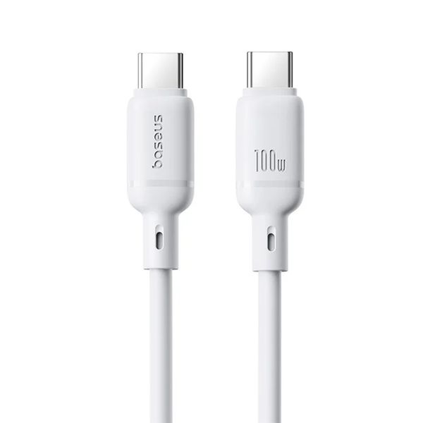 Baseus Rýchlonabíjací kábel Silky USB-C/USB-C 1m 100W biely