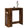 vidaXL Barový stôl s policami dymový dub 101x40x103,5 cm kompoz. drevo