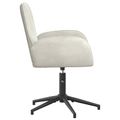vidaXL Otáčacie stoličky k stolu 6 ks 54 x 55 x 90 cm Krémová Zamat