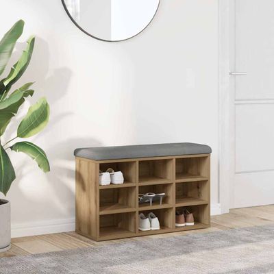 vidaXL Lavička na topánky Artisan Dub 82x32x50 cm Engineered Wood