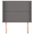 vidaXL Čelo postele so záhybmi sivé 83x16x118/128 cm umelá koža
