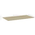 vidaXL Prídavné police 4 ks, dub sonoma 80x40x1,5 cm, drevotrieska