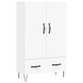 vidaXL Vysoká skrinka biela 69,5x31x115 cm kompozitné drevo