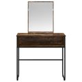 vidaXL Toaletný stolík Dymový dub 81 x 40 x 131 cm Kompozitné drevo