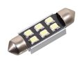 Žiarovka 6 SMD LED 12V suf. SV8.5 38mm s rezistorom CAN-BUS biela
