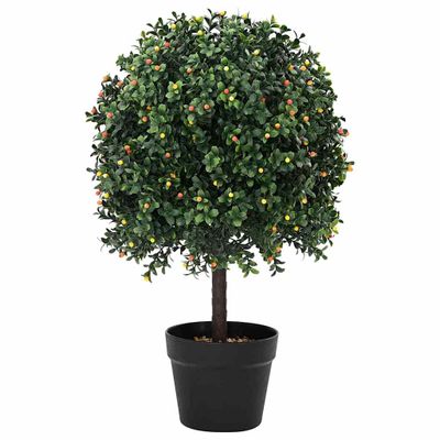 vidaXL Buxusová guľa Zelená 35 x 35 x 50 cm Plast