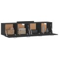 vidaXL Nástenné skrinky 2 ks čierne 60x36,5x35 cm spracované drevo
