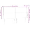 vidaXL Čelo postele so záhybmi čierne 183x23x118/128 cm látka