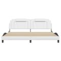vidaXL Rám postele Viana s LED bez matraca biely 200x200 cm