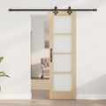 vidaXL Posuvné dvere ORKDAL 61 x 198,5 cm Prírodná a čierna