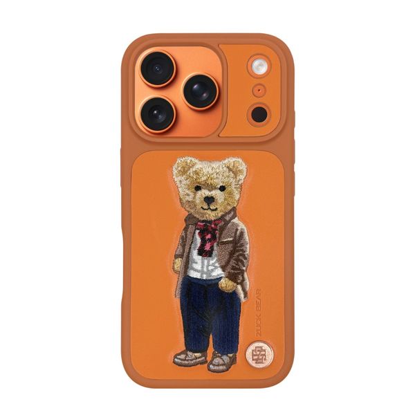 Puzdro Zuck Bear London Classic pre iPhone 17 Pro Max Orange TTT