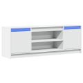 vidaXL TV stolík s LED biely 100x34x50 cm kompozitné drevo