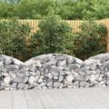 vidaXL Oblúkový gabionový kôš 150x30x60/80 cm pozinkované železo